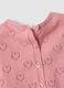 Pink baby girl's pure cotton t-shirt and shorts set with hearts_2