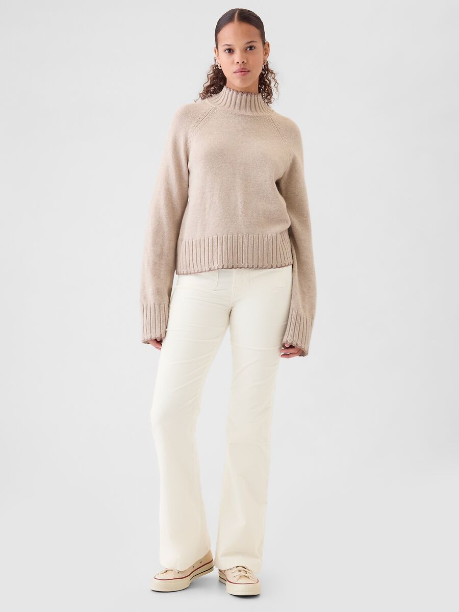 Flare-fit high-rise trousers in corduroy_0