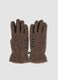 Brown stretch-fabric ski gloves with teddy-effect lining ALTAVIA WITH DEBORAH COMPAGNONI_0