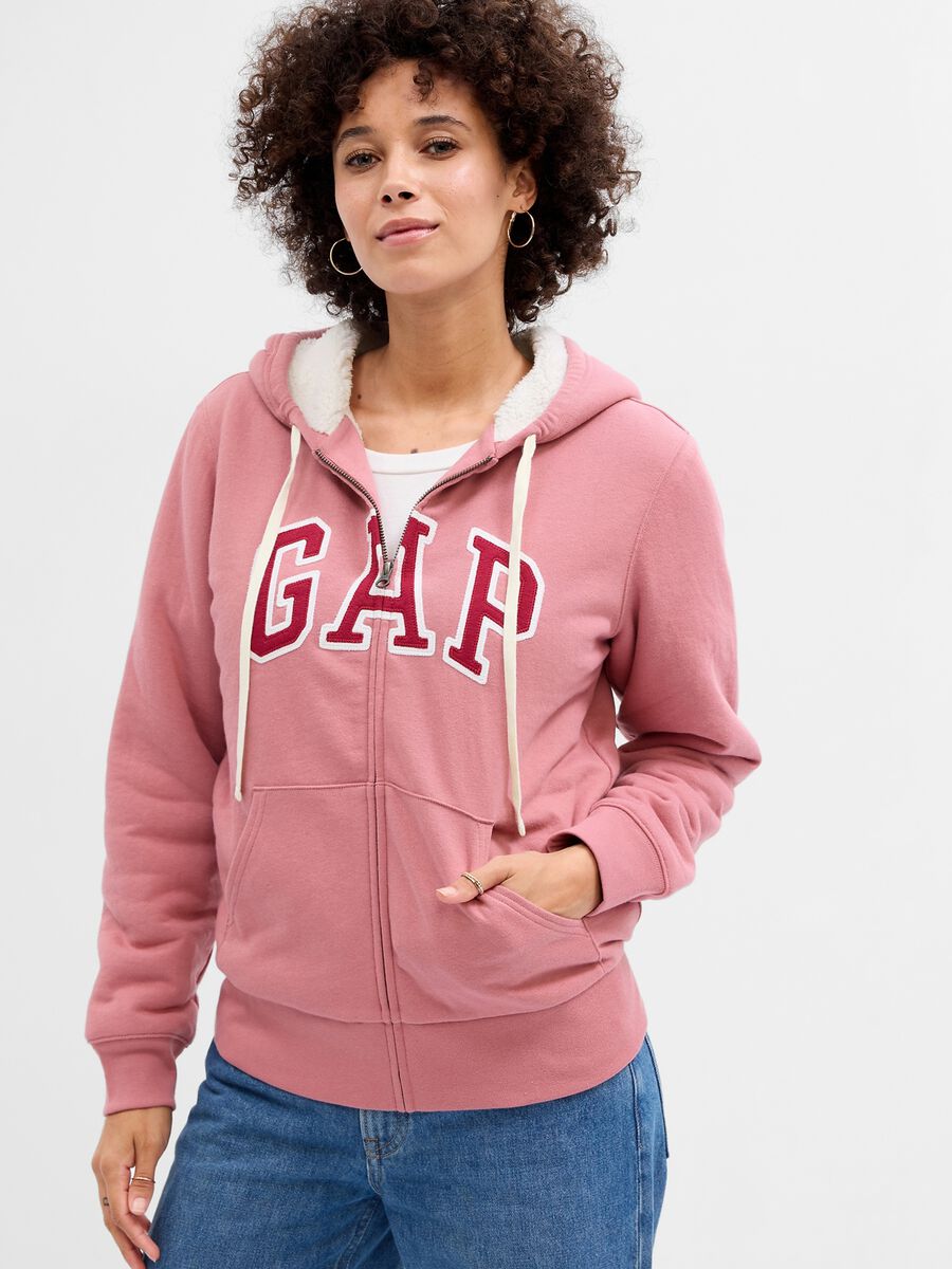 Full-zip con cappuccio e interno in sherpa_0