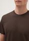 Brown pure cotton regular fit T-shirt_3