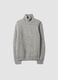 Light grey wool-blend jumper with collar, regular fit_4