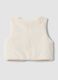 Beige cropped padded gilet_1
