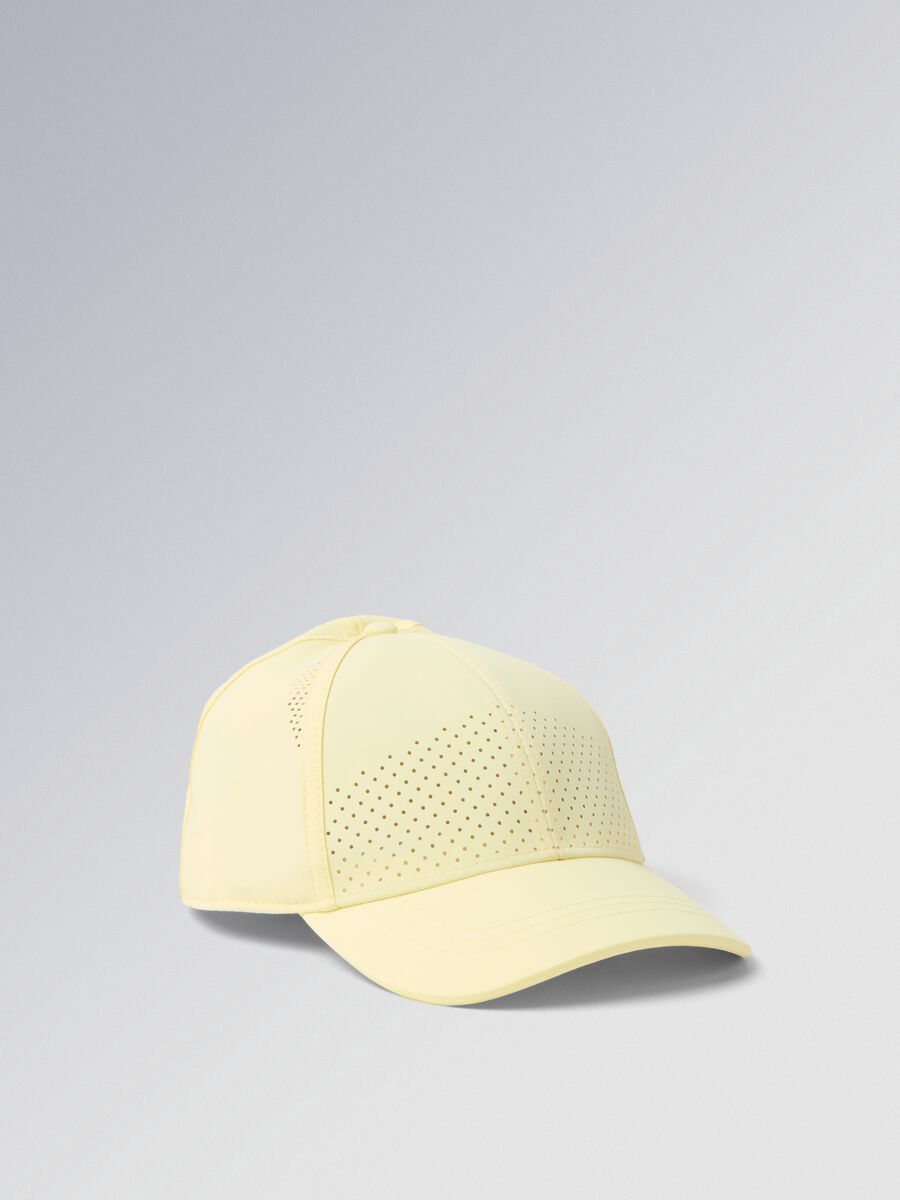 Cappellino sportivo giallo in tessuto elasticizzato con visiera ALTAVIA COURT_0
