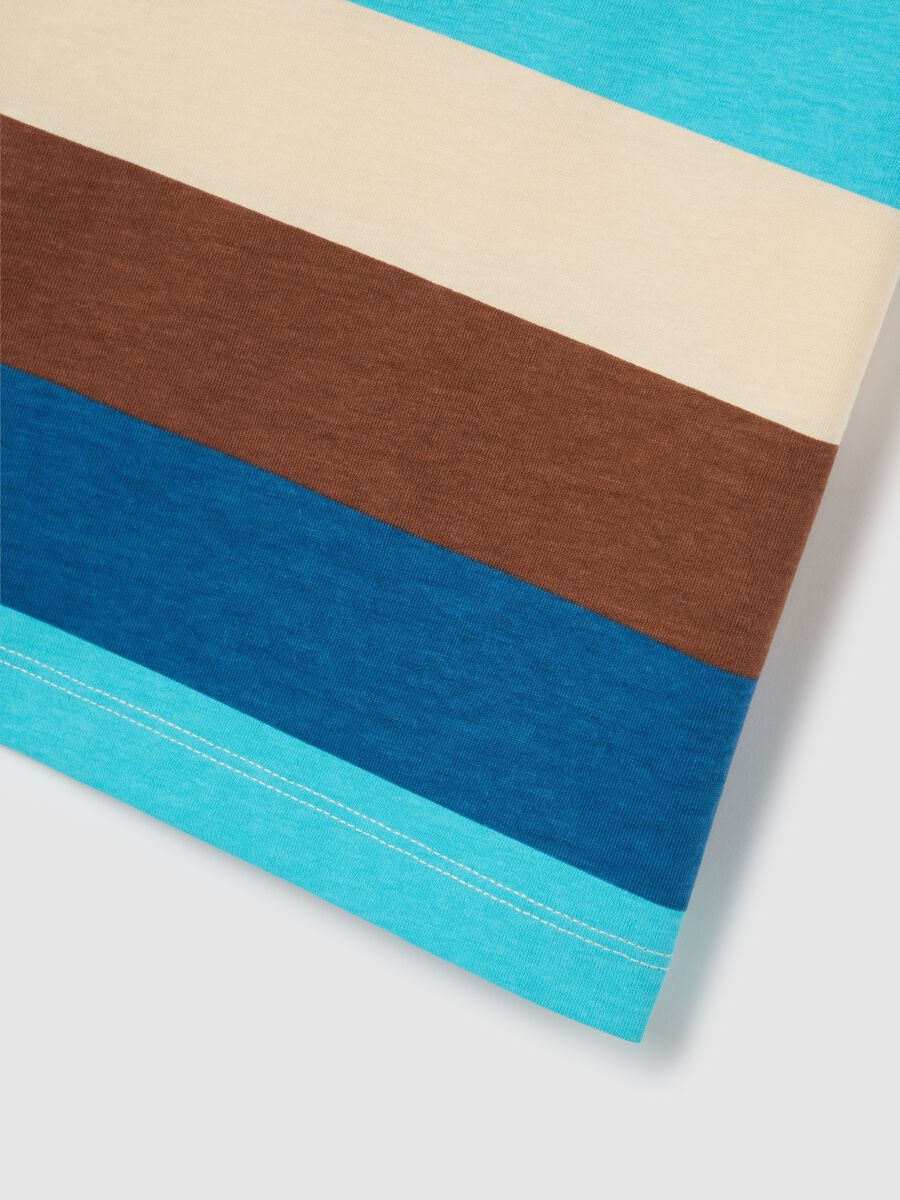 Multicolour striped cotton T-shirt_3