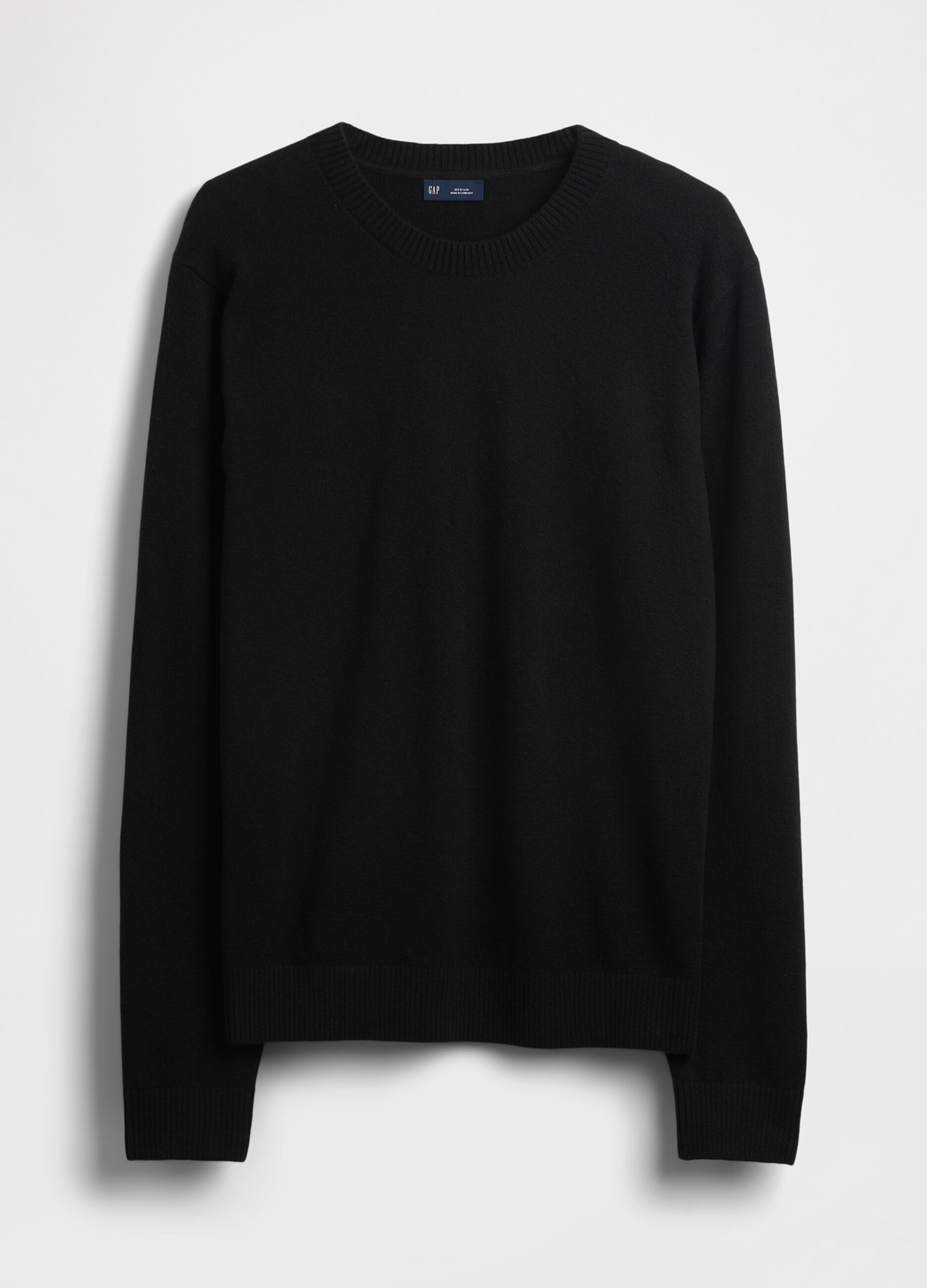 Black sweater in cotton blend