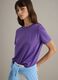 Short sleeve purple pure cotton T-shirt regular fit_0