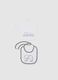 Twin pack baby bibs in white cotton with tie closure_0