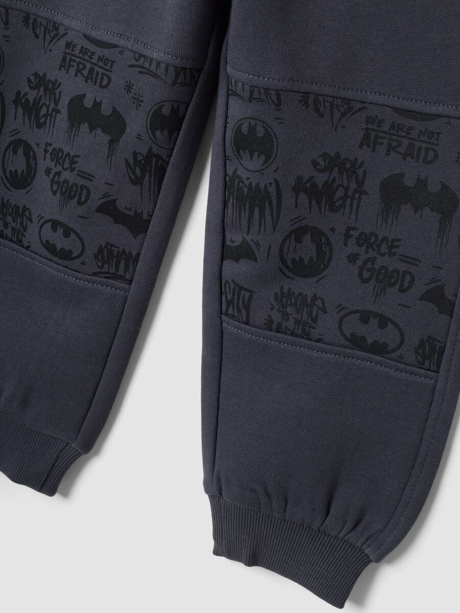 Pantaloni jogger grigi in puro cotone con stampa Batman_2