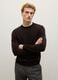 Brown regular fit crew neck pure merino wool jumper_0