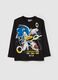 T-shirt with long sleeves and Sonic print_0