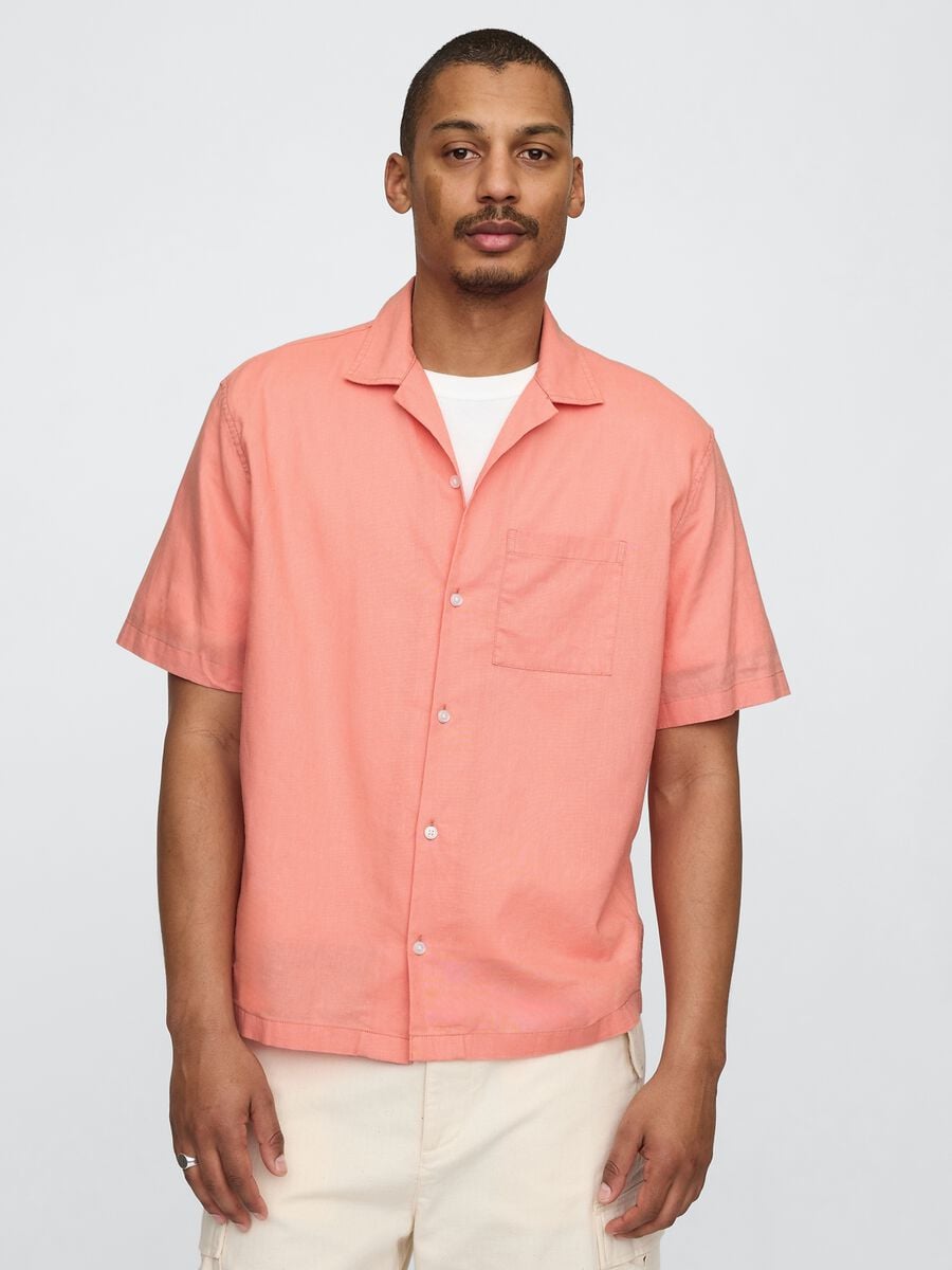 Camicia in lino e cotone_0
