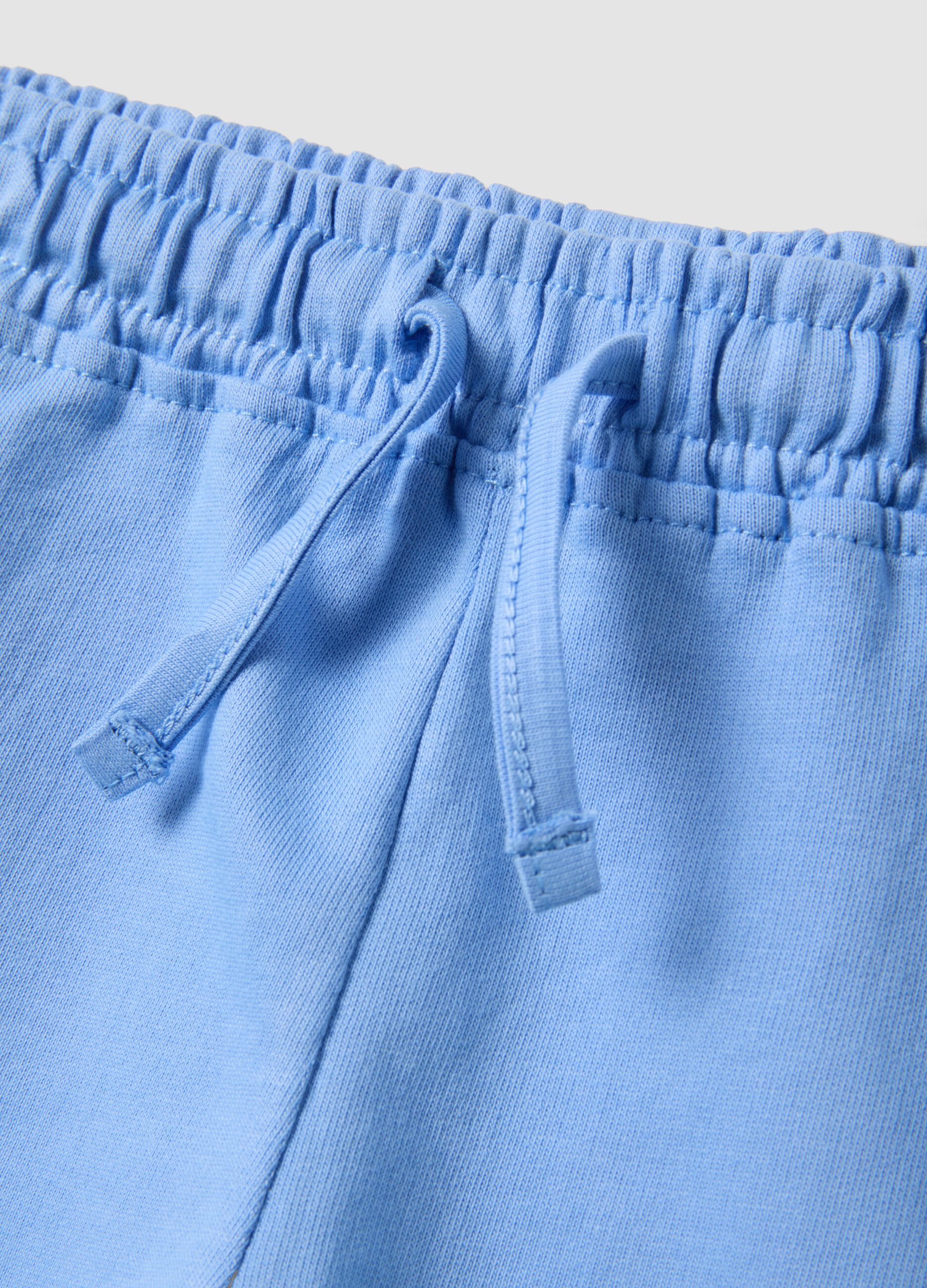 Girls&rsquo; light blue pure cotton shorts, regular fit