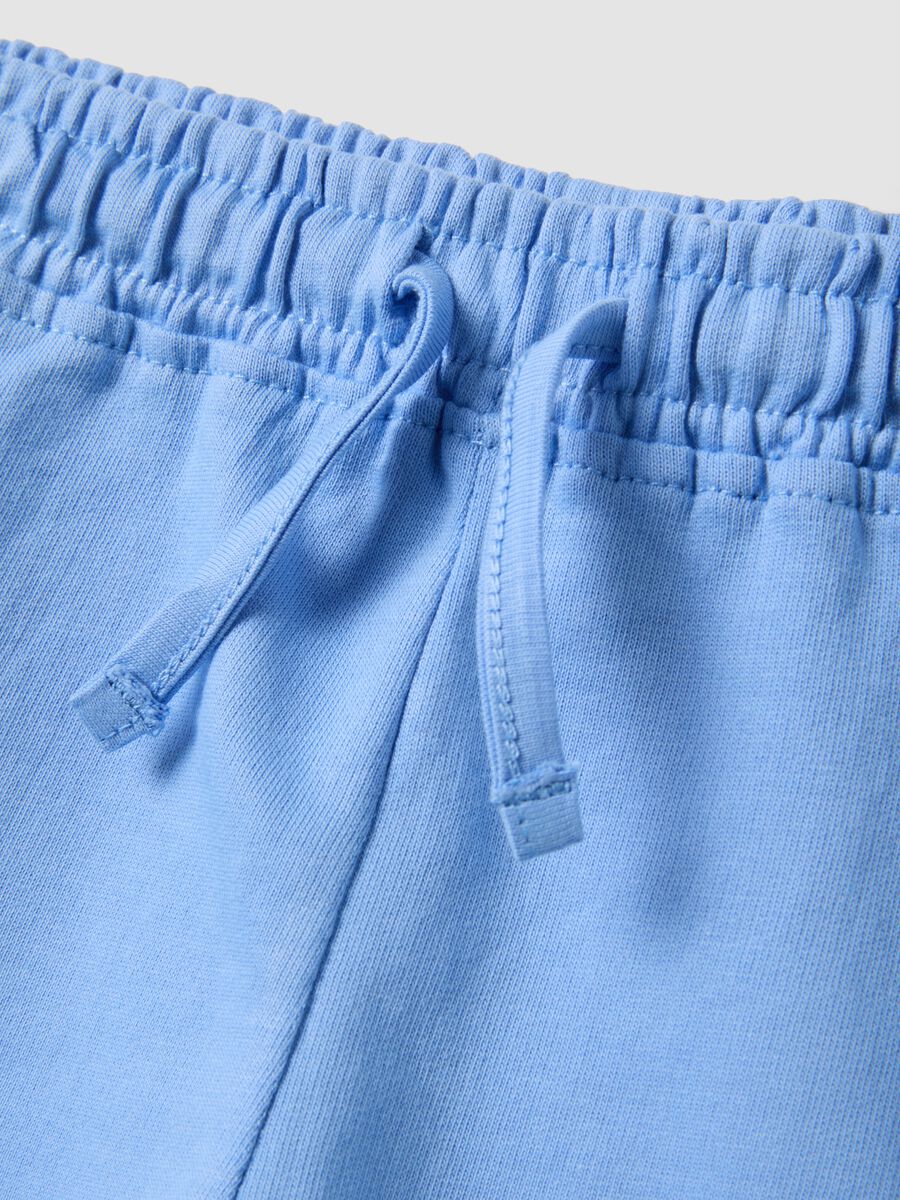 Girls&rsquo; light blue pure cotton shorts, regular fit_2