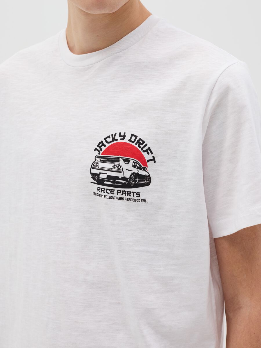 Cotton T-shirt with "Jacky Drift" racing car print_2