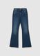 Blue Stretch Cotton Flare Jeans_4