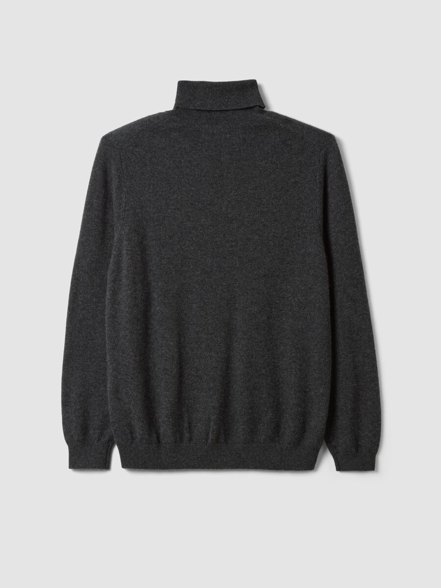 Grey pure cashmere roll-neck jumper, regular fit_2