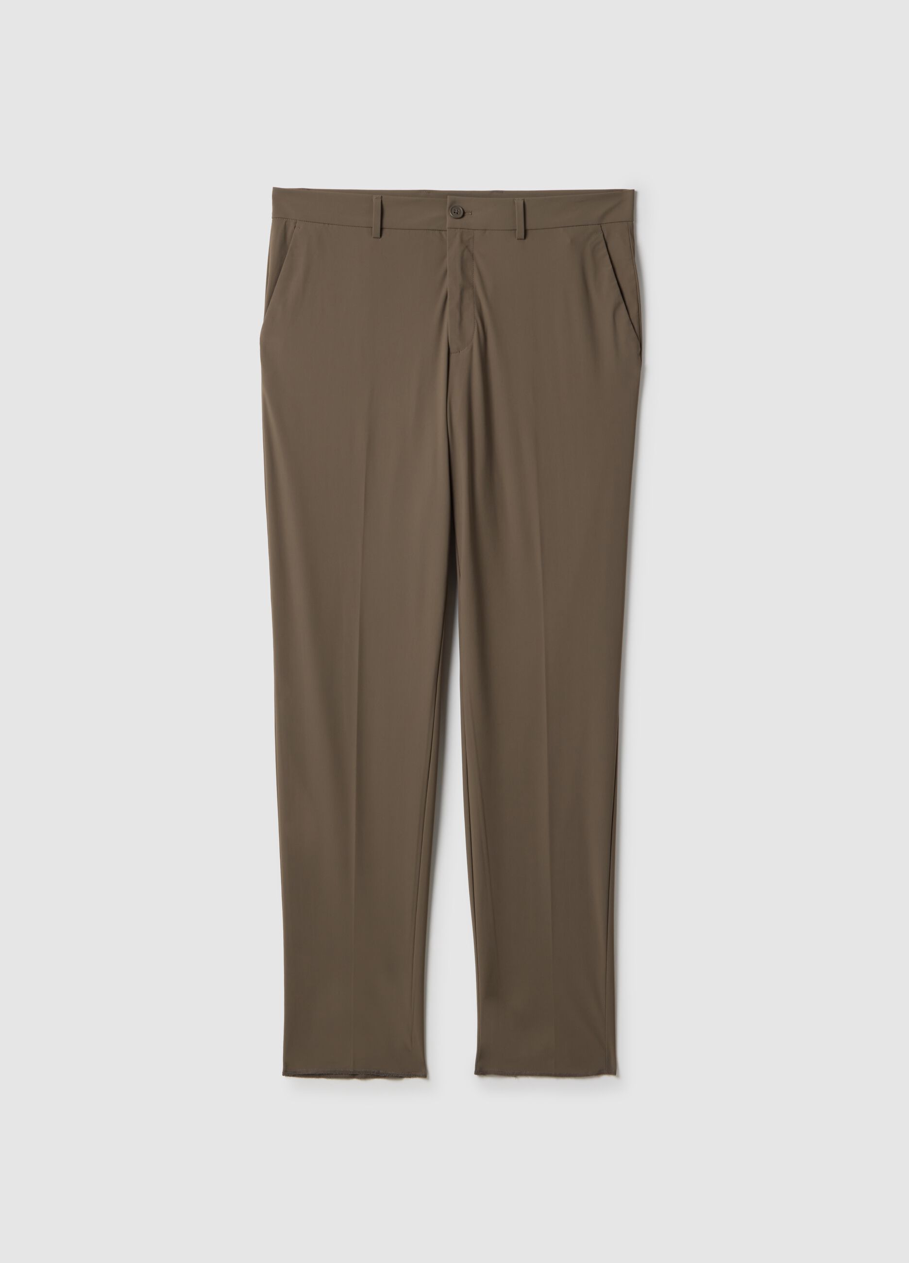 Brown formal trousers regular fit