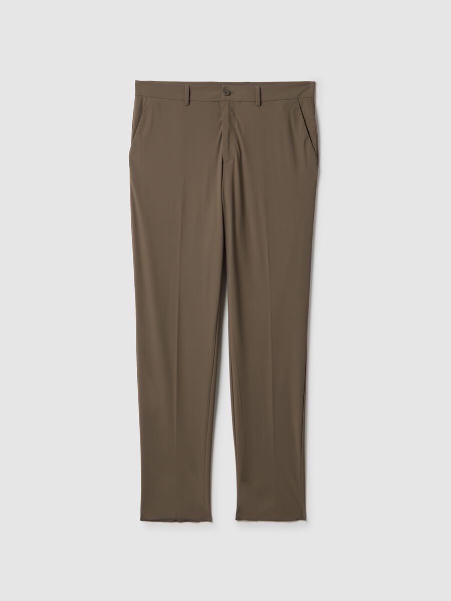 Brown formal trousers regular fit_0