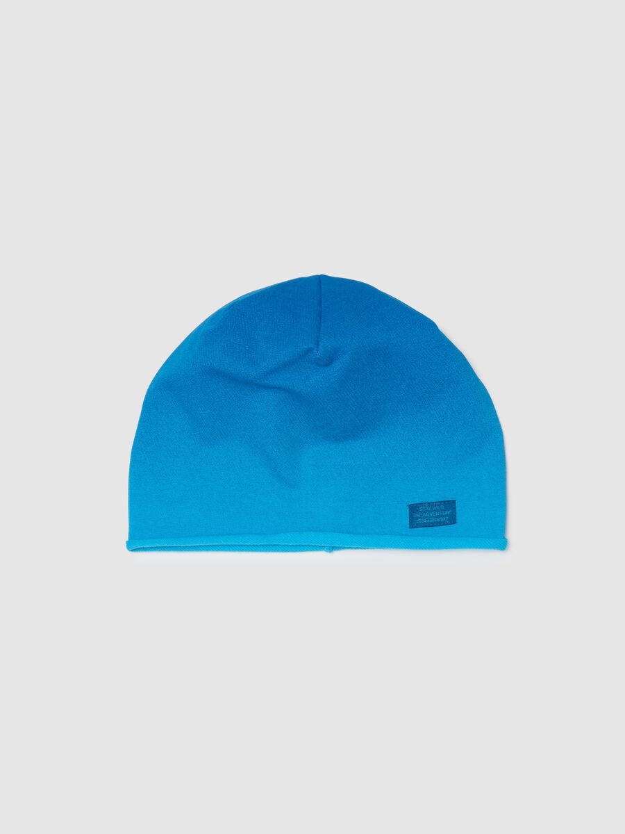Blue stretch cotton hat for children_0