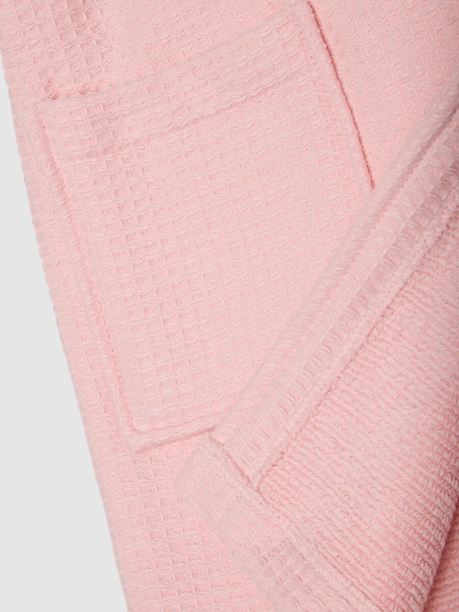 Pink pure cotton baby girls&rsquo; cow bathrobe_3