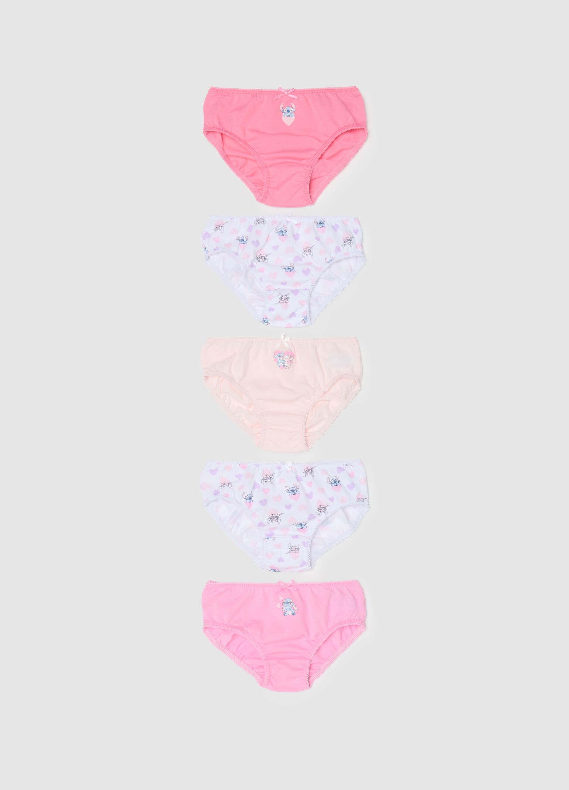 Multipack of girls' briefs in pure cotton, multicolour regular fit