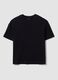 Black oversized pure cotton short-sleeve T-shirt_0