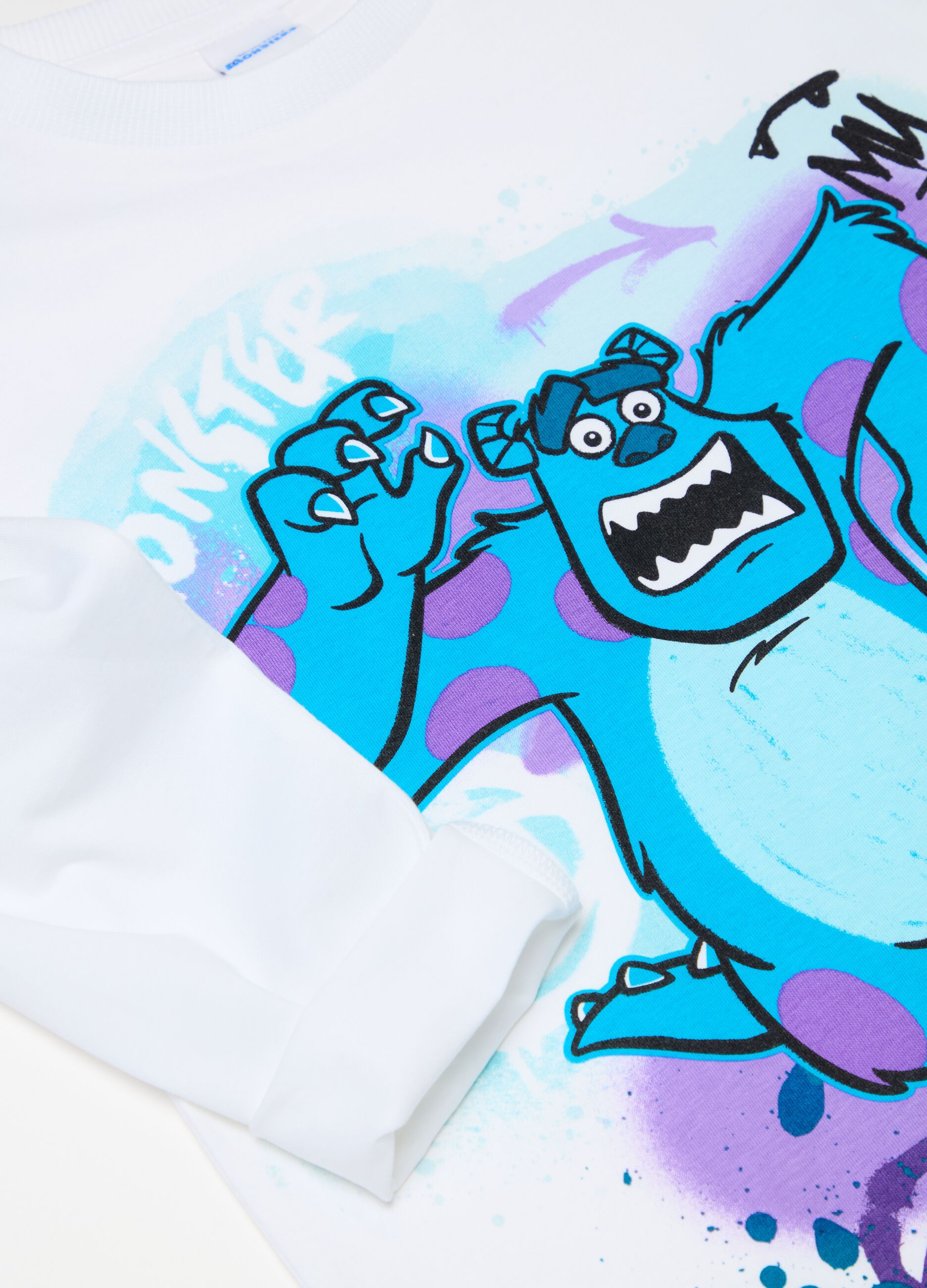 T-shirt a maniche lunghe stampa Monster & Co.