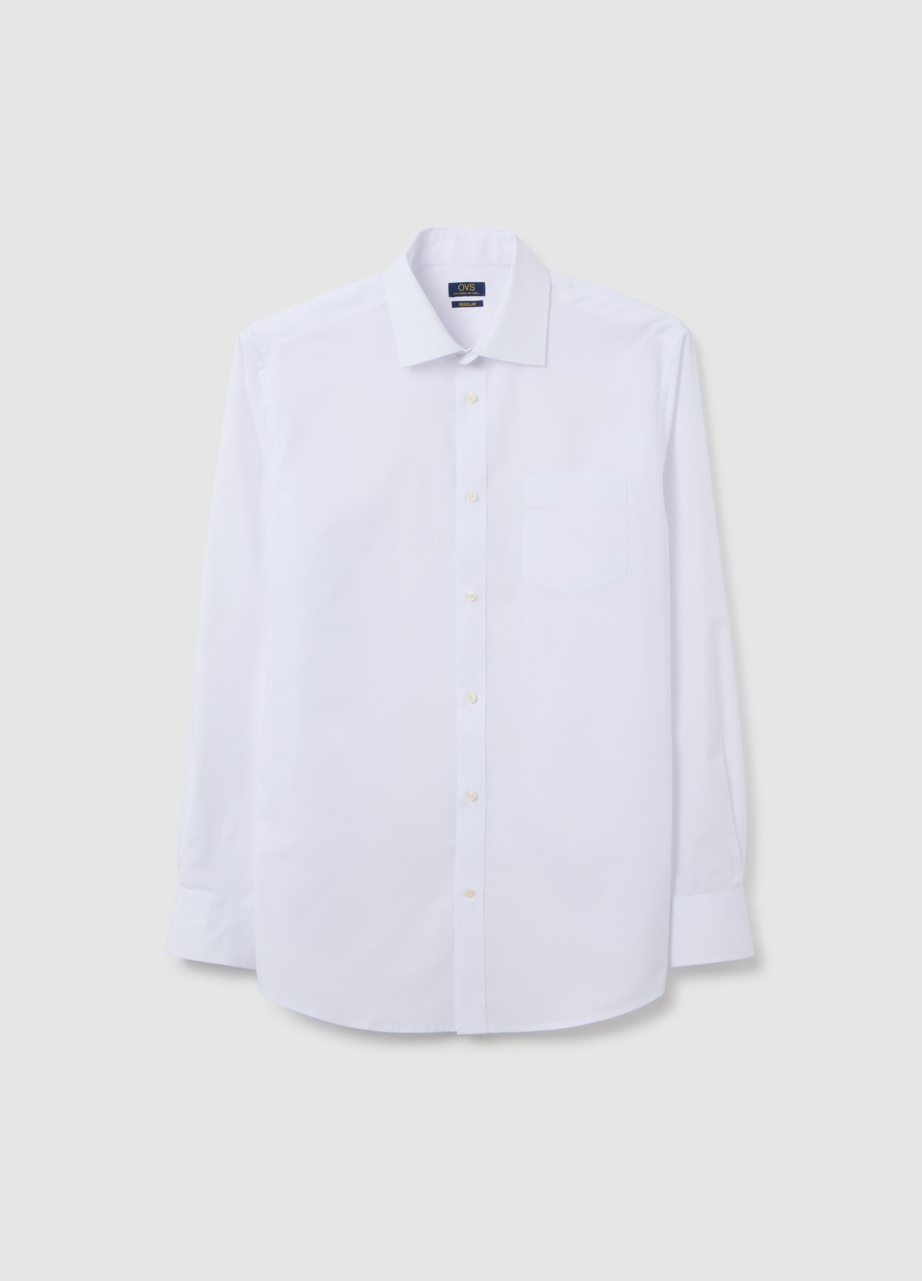 White Regular Fit Easy Iron Shirt