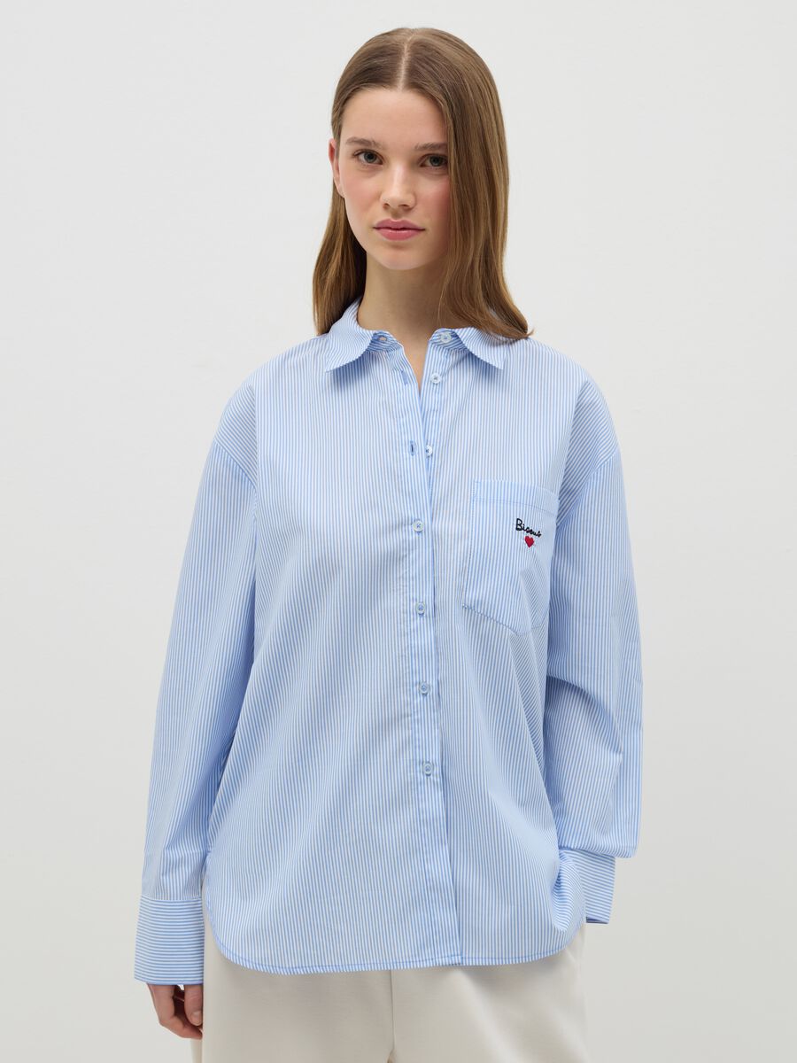 Relaxed-fit shirt with embroidered pocket_0