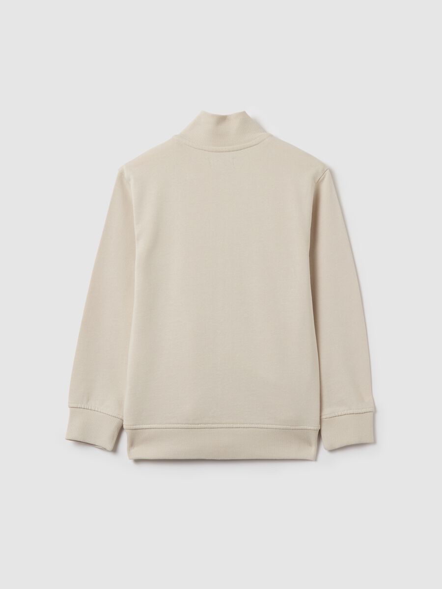 Full-zip sweatshirt in solid colour French terry_1