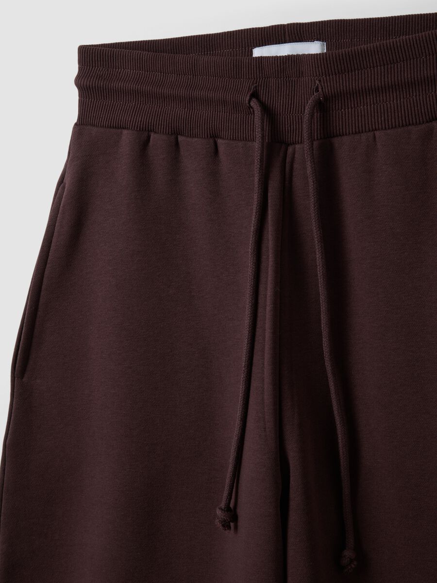 Pantaloni jogger viola in misto cotone baggy fit_1