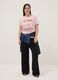 T-shirt rosa in puro cotone con stampa regular fit_1