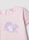 Pink pure organic cotton baby girls&rsquo; T-shirt with print and frill sleeves_2
