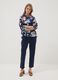 Blue floral stretch-cotton top_2