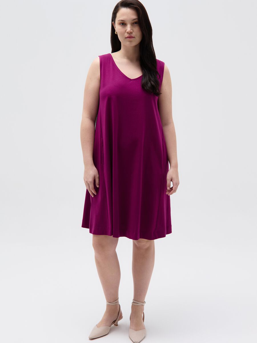 Essential Curvy short flare-fit dress_0