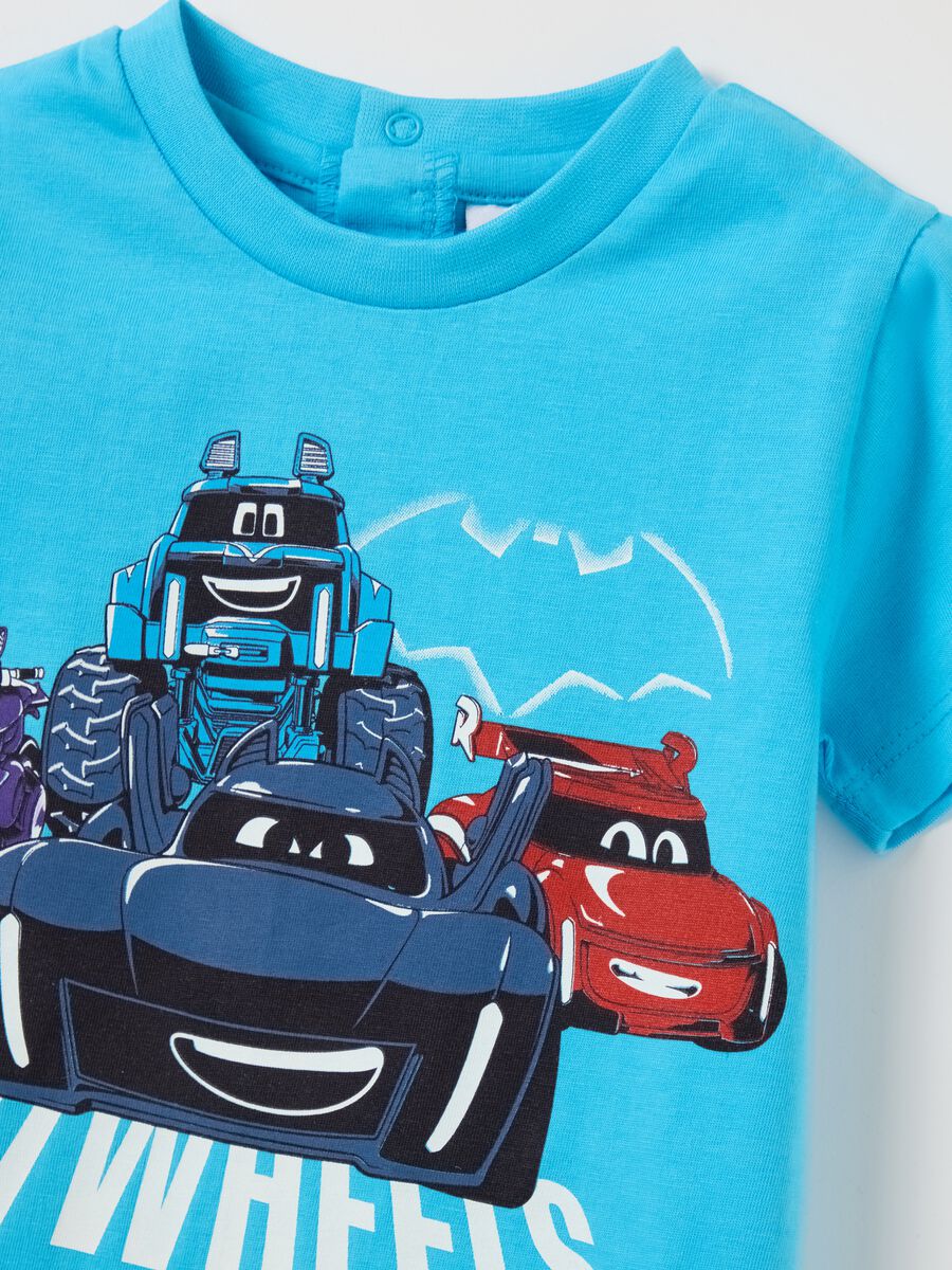 Boys’ multicoloured onesies in 100% cotton with  Batwheels print_3