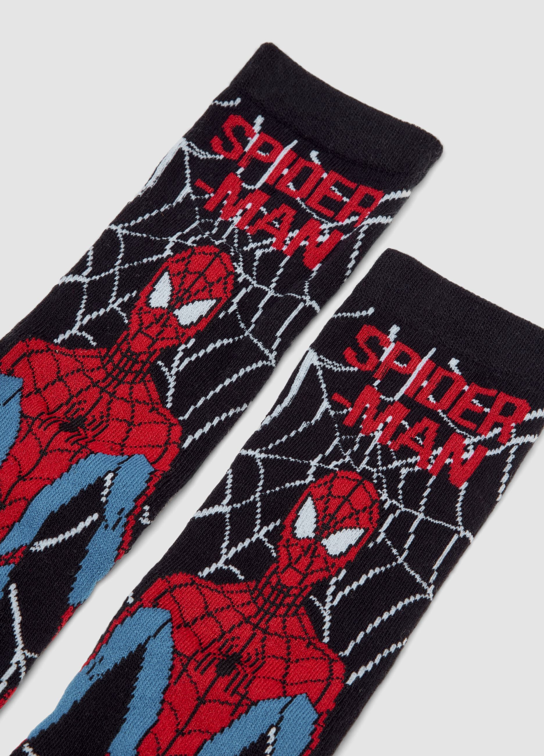 2-pack Marvel Spider-Man long socks in stretchy organic cotton
