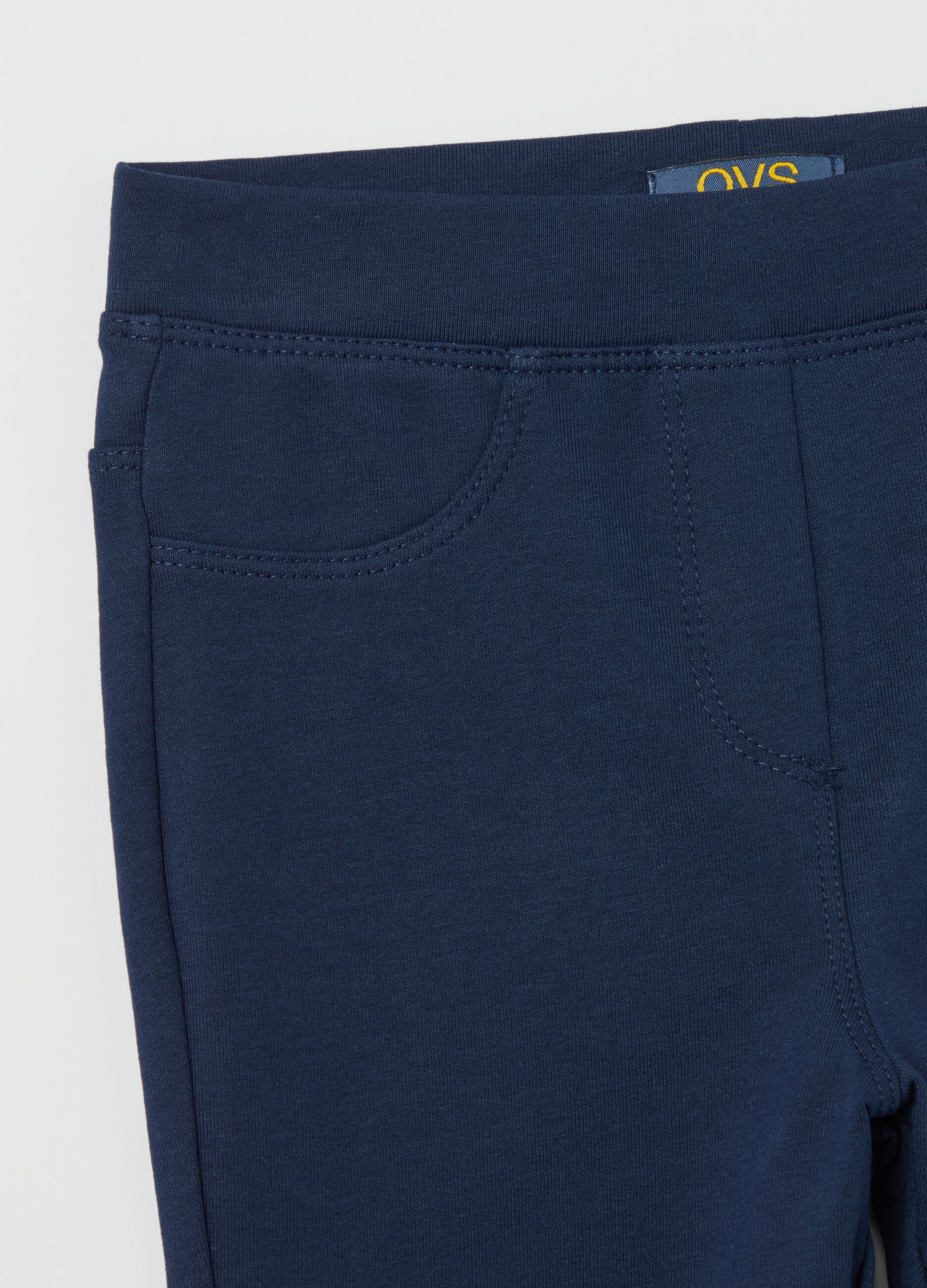 Flare-fit treggings in stretch cotton