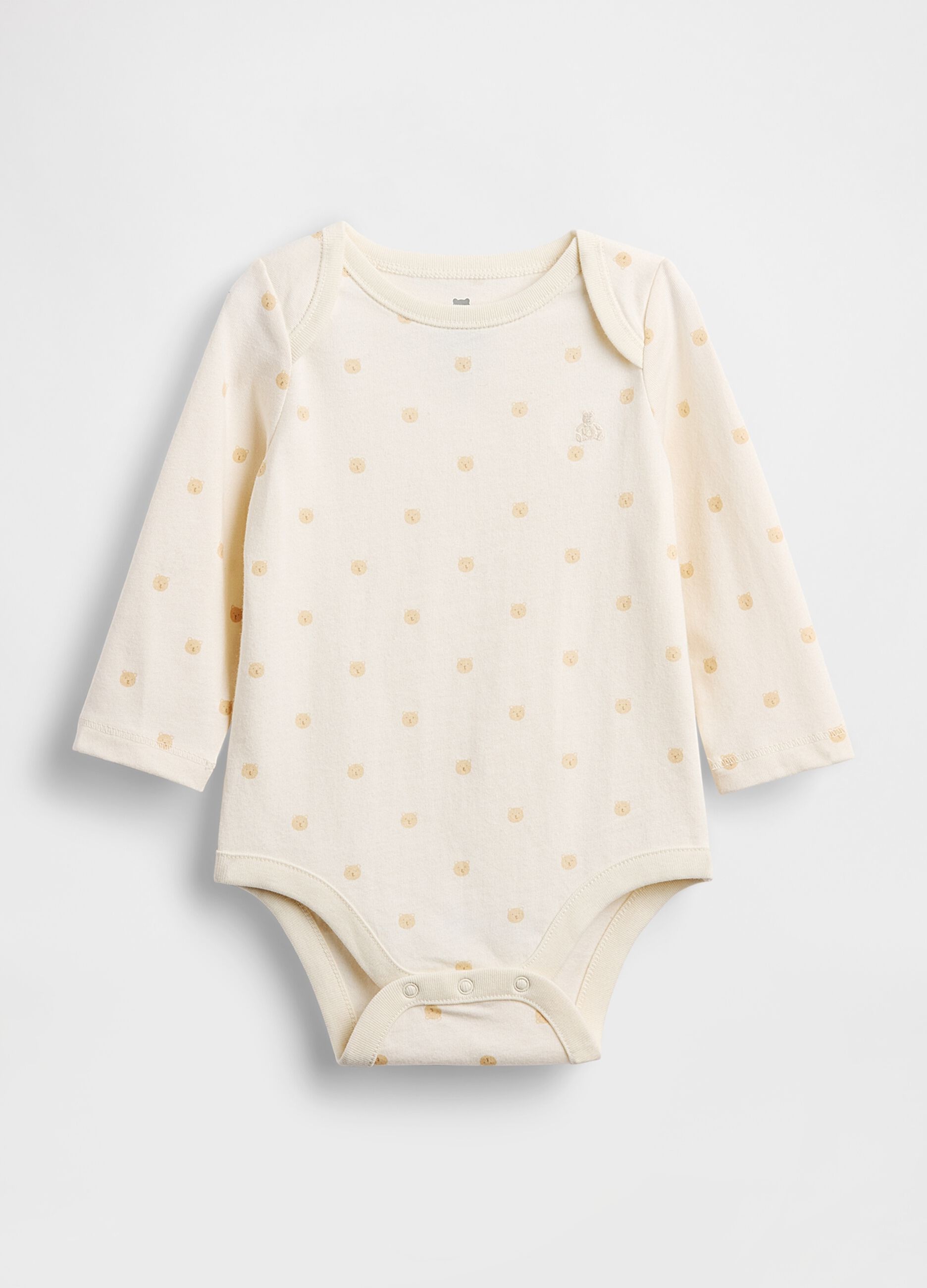 White cotton bodysuit with polka dots