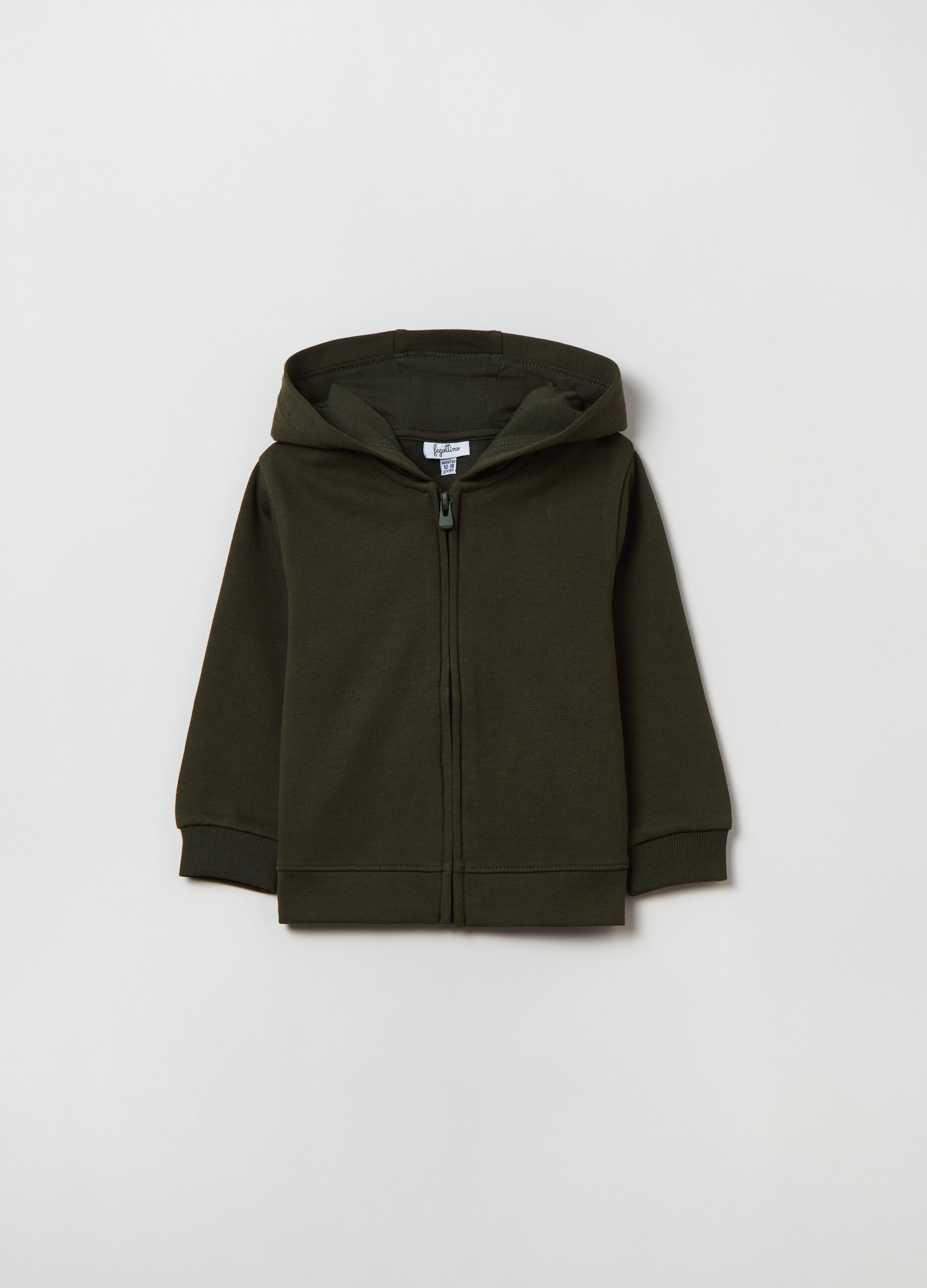 Full-zip in French Terry con cappuccio_0
