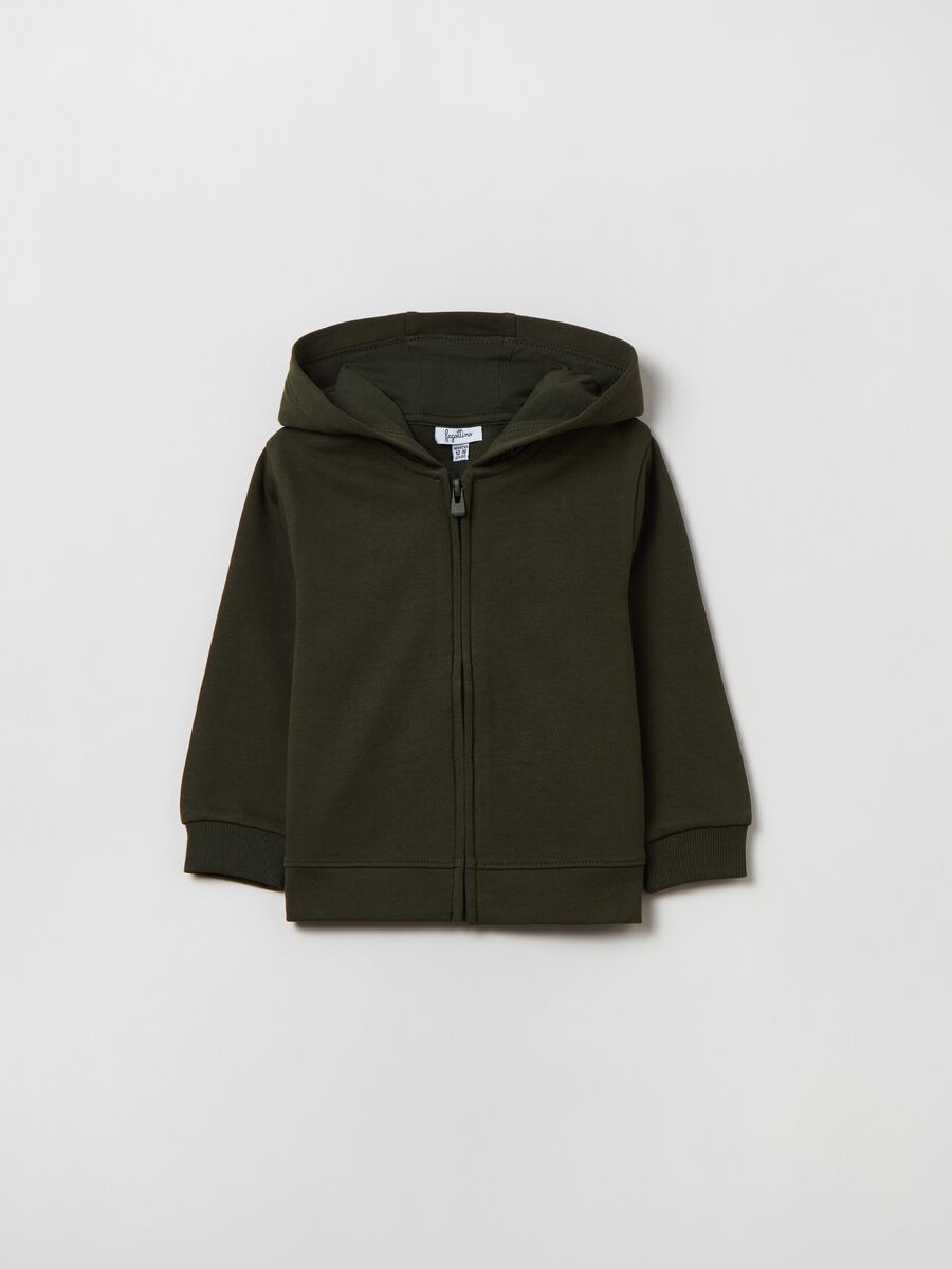 Full-zip in French Terry con cappuccio_0