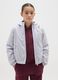 Regular fit grey girl's jacket with hood_0