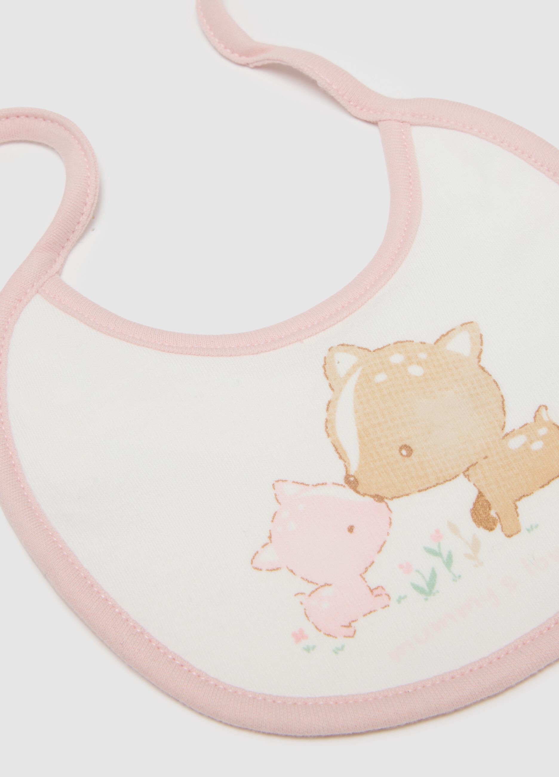 Two-pack baby bibs in pure multicolour cotton