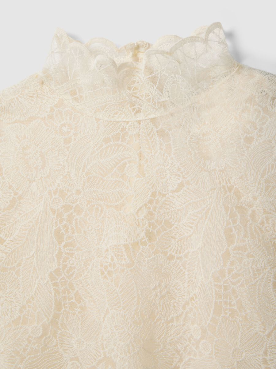Camicia bianca in misto cotone con pizzo_5