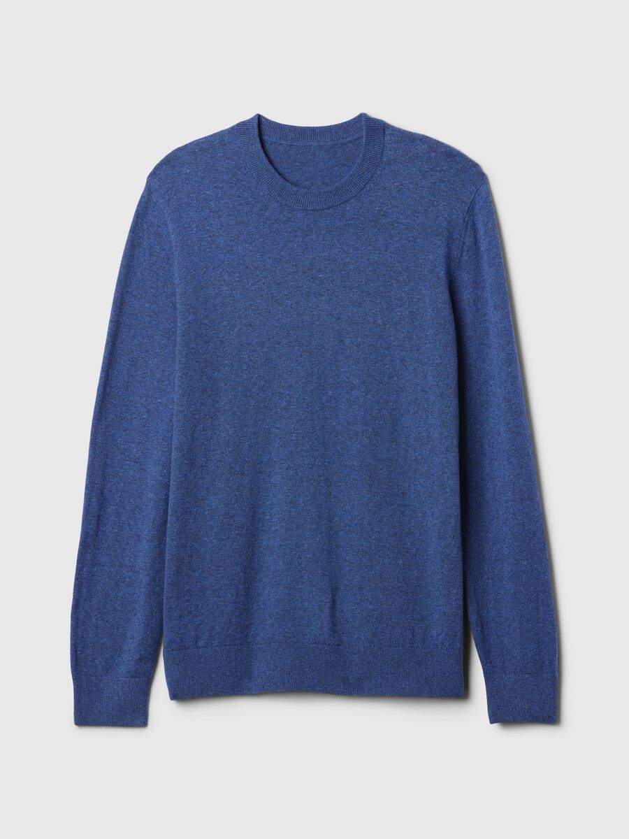 Mélange pullover with round neck_4