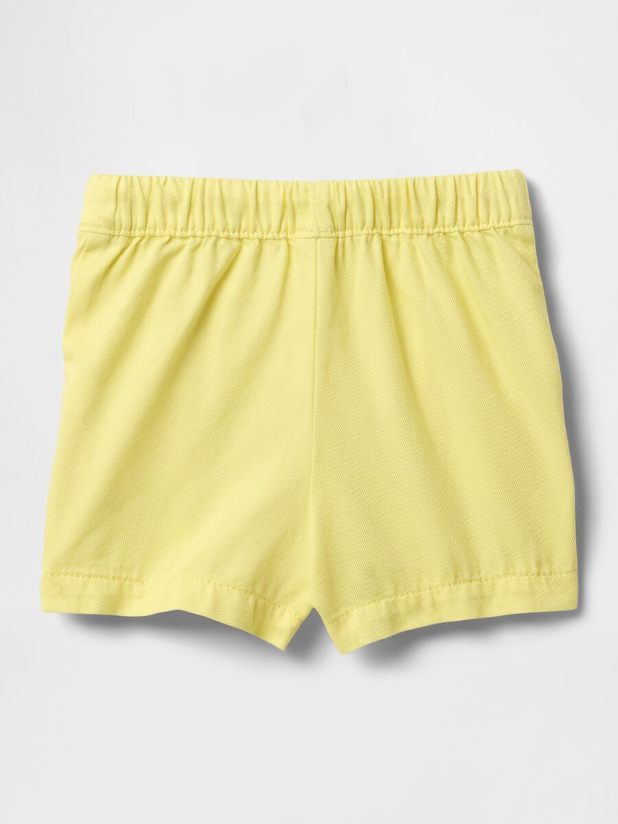 Yellow shorts with drawstring_2