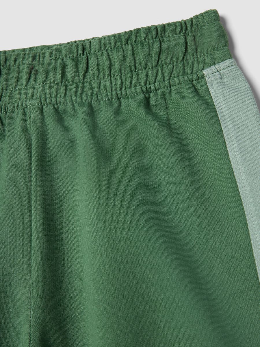 Pantaloncini in puro cotone verde regular fit per bambino_2