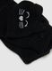 OVS Kids Black Gloves with Cat Design_2