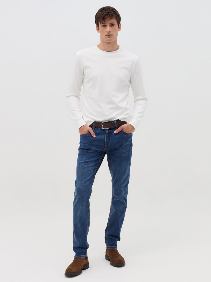 Jeans skinny fit con scoloriture_0